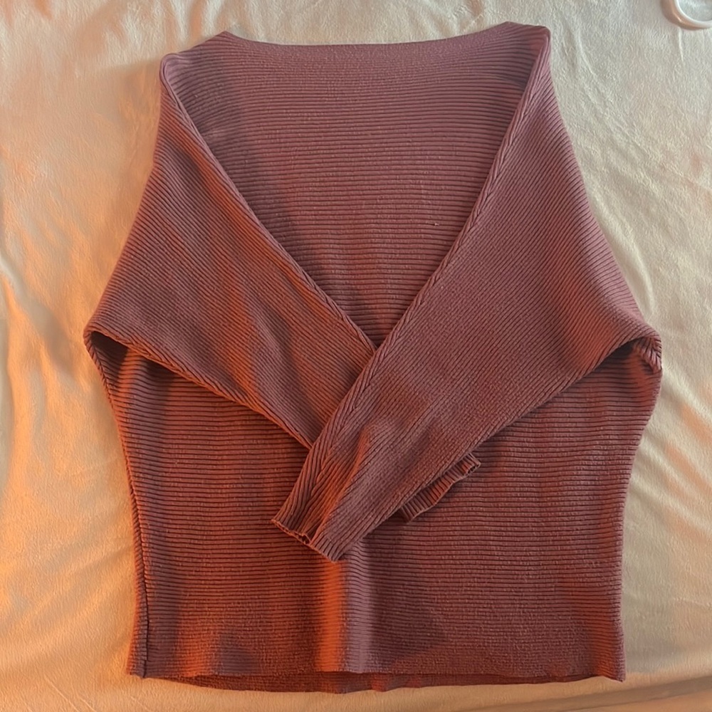 Mauve Sweater ribbed